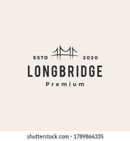 bridge hipster vintage logo vector icon illustration