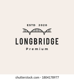 ilustración de icono vectorial del logotipo vintage del puente