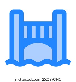 Bridge icon. bridge, architecture, construction, river, building, city. Vector icon illustration