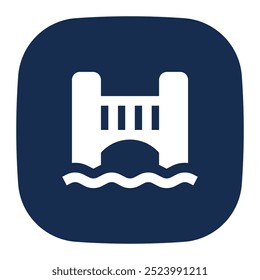 Bridge icon. bridge, architecture, construction, river, building, city. Vector icon illustration