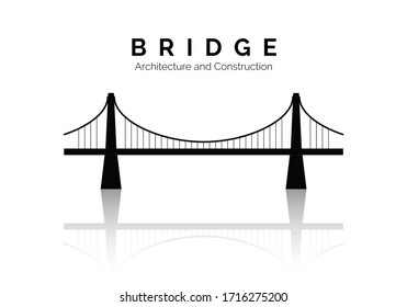 Bridge Icon. Bridge Architecture And Constructions. Modern Building Connection. Vector Illustration