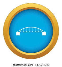 Bridge icon blue vector isolated on white background for any design