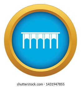 Bridge icon blue vector isolated on white background for any design