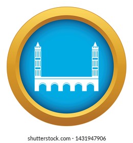 Bridge icon blue vector isolated on white background for any design