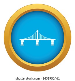 Bridge icon blue vector isolated on white background for any design
