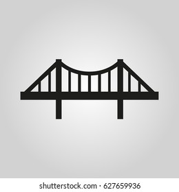 Bridge icon. Construction symbol. Flat design. Stock - Vector illustration