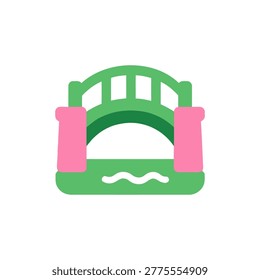 Bridge Icon Containing park bridge, pathway crossing, landscape element, and outdoor icon. Solid icon