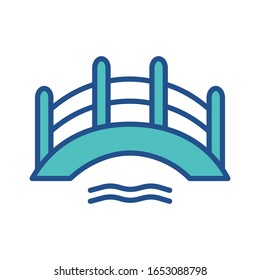 Bridge-Icon-Design, flache Symbolsammlung