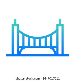 Bridge icon design in line style