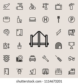 bridge icon. Detailed set of minimalistic line icons. Premium graphic design. One of the collection icons for websites, web design, mobile app on colored background