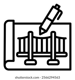 Bridge Icon Element For Design