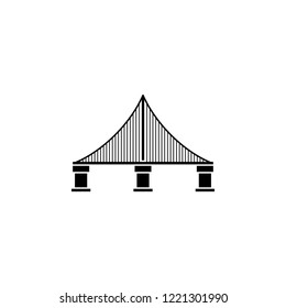 Bridge icon. Element of road and bridges construction. Premium quality graphic design icon. Signs and symbols collection icon for websites, web design on white background