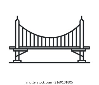 Bridge Icon. Flat Bridge Icon For App And Web Design.  Vector Illustration