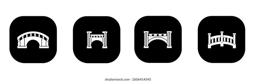 Bridge icon in flat. A bridge icon design. Stock vector.