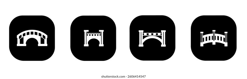 Bridge icon in flat. A bridge icon design. Stock vector.