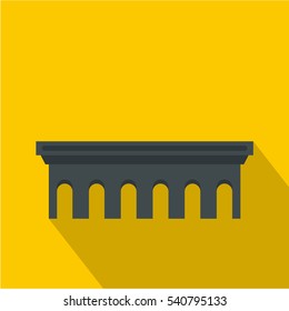 Bridge icon. Flat illustration of bridge vector icon for web