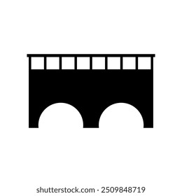 Bridge icon illustrated on background