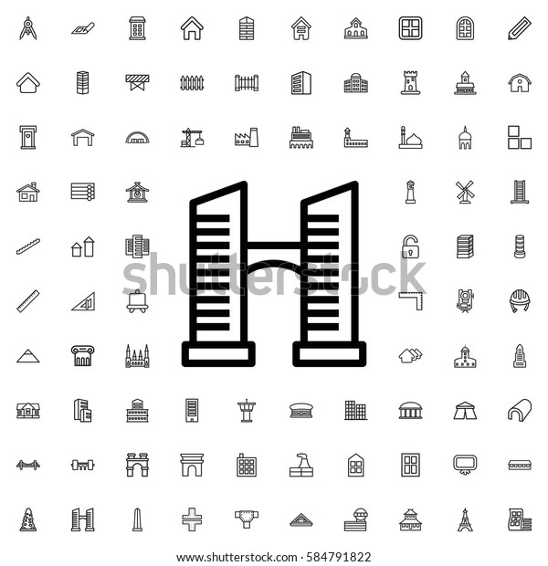 bridge icon illustration isolated vector sign
symbol. Architecture icons
set.