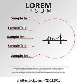 bridge icon. bridge infographics template