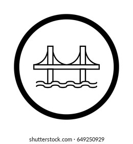 bridge Icon isolated on background. Modern flat pictogram, business, marketing, internet concept. Trendy Simple vector symbol for web site design or button to mobile app