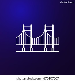 Bridge Icon isolated on background