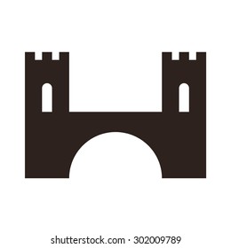 Bridge icon isolated on white background