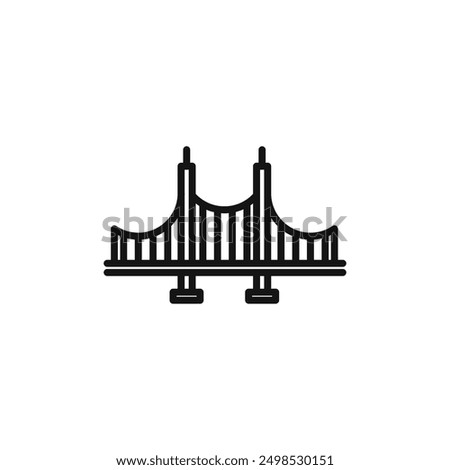 Bridge icon isolated on white background