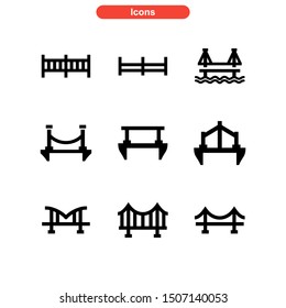 bridge icon isolated sign symbol vector illustration - Collection of high quality black style vector icons
