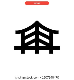 bridge icon isolated sign symbol vector illustration - high quality black style vector icons
