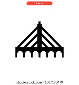 bridge icon isolated sign symbol vector illustration - high quality black style vector icons
