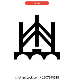 bridge icon isolated sign symbol vector illustration - high quality black style vector icons
