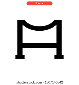 bridge icon isolated sign symbol vector illustration - high quality black style vector icons
