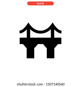 bridge icon isolated sign symbol vector illustration - high quality black style vector icons
