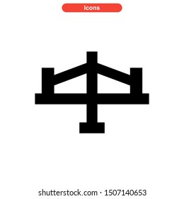 bridge icon isolated sign symbol vector illustration - high quality black style vector icons
