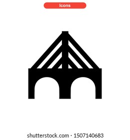 bridge icon isolated sign symbol vector illustration - high quality black style vector icons

