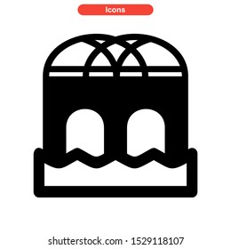 bridge icon isolated sign symbol vector illustration - high quality black style vector icons
