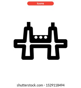 bridge icon isolated sign symbol vector illustration - high quality black style vector icons
