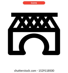 bridge icon isolated sign symbol vector illustration - high quality black style vector icons
