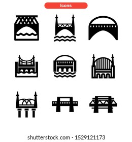 bridge icon isolated sign symbol vector illustration - Collection of high quality black style vector icons
