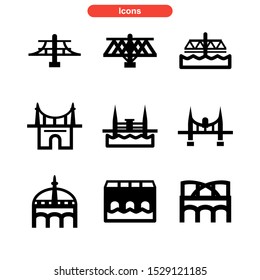 bridge icon isolated sign symbol vector illustration - Collection of high quality black style vector icons
