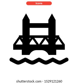 bridge icon isolated sign symbol vector illustration - high quality black style vector icons

