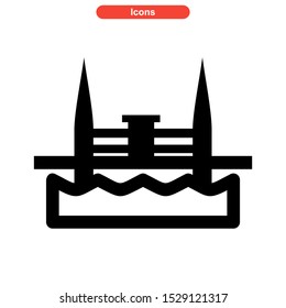 bridge icon isolated sign symbol vector illustration - high quality black style vector icons
