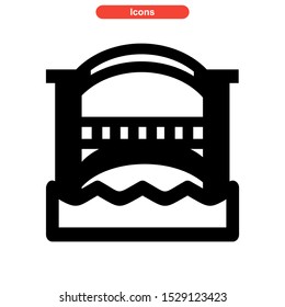 bridge icon isolated sign symbol vector illustration - high quality black style vector icons
