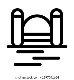 bridge icon isolated sign symbol vector illustration - high quality black style vector icons

