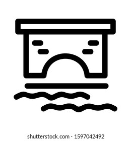 bridge icon isolated sign symbol vector illustration - high quality black style vector icons
