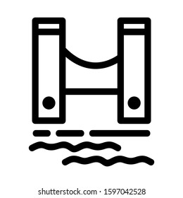 bridge icon isolated sign symbol vector illustration - high quality black style vector icons
