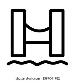 bridge icon isolated sign symbol vector illustration - high quality black style vector icons
