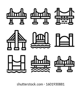 bridge icon isolated sign symbol vector illustration - Collection of high quality black style vector icons
