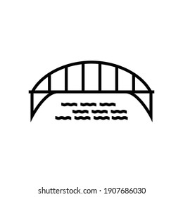 bridge icon line style vector