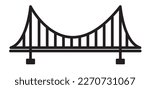 Bridge icon. line vector illustration